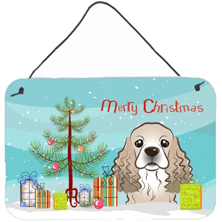 Carolines Treasures Christmas Tree and Cocker Spaniel Wall or Door Hanging Prints BB1588DS812
